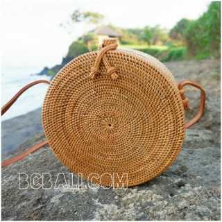 circle around handbags straw rattan hand woven grass handmade motif side